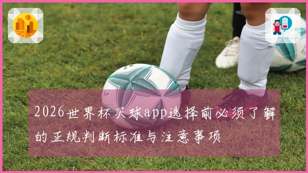 2026世界杯买球app选择前必须了解的正规判断标准与注意事项